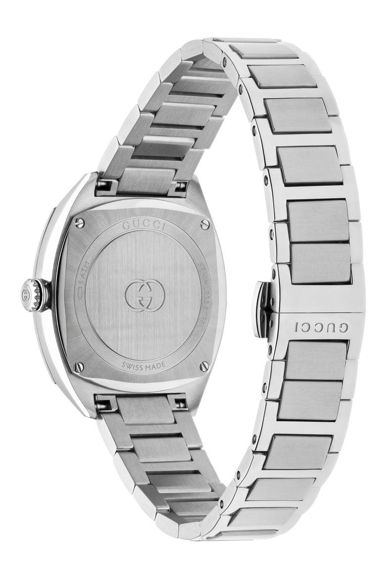 Interlocking Logo Diamond Dial Watch, 29mm, Alternate, color, METALLIC SILVER