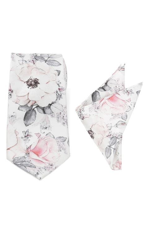 Floral Silk Tie & Pocket Square