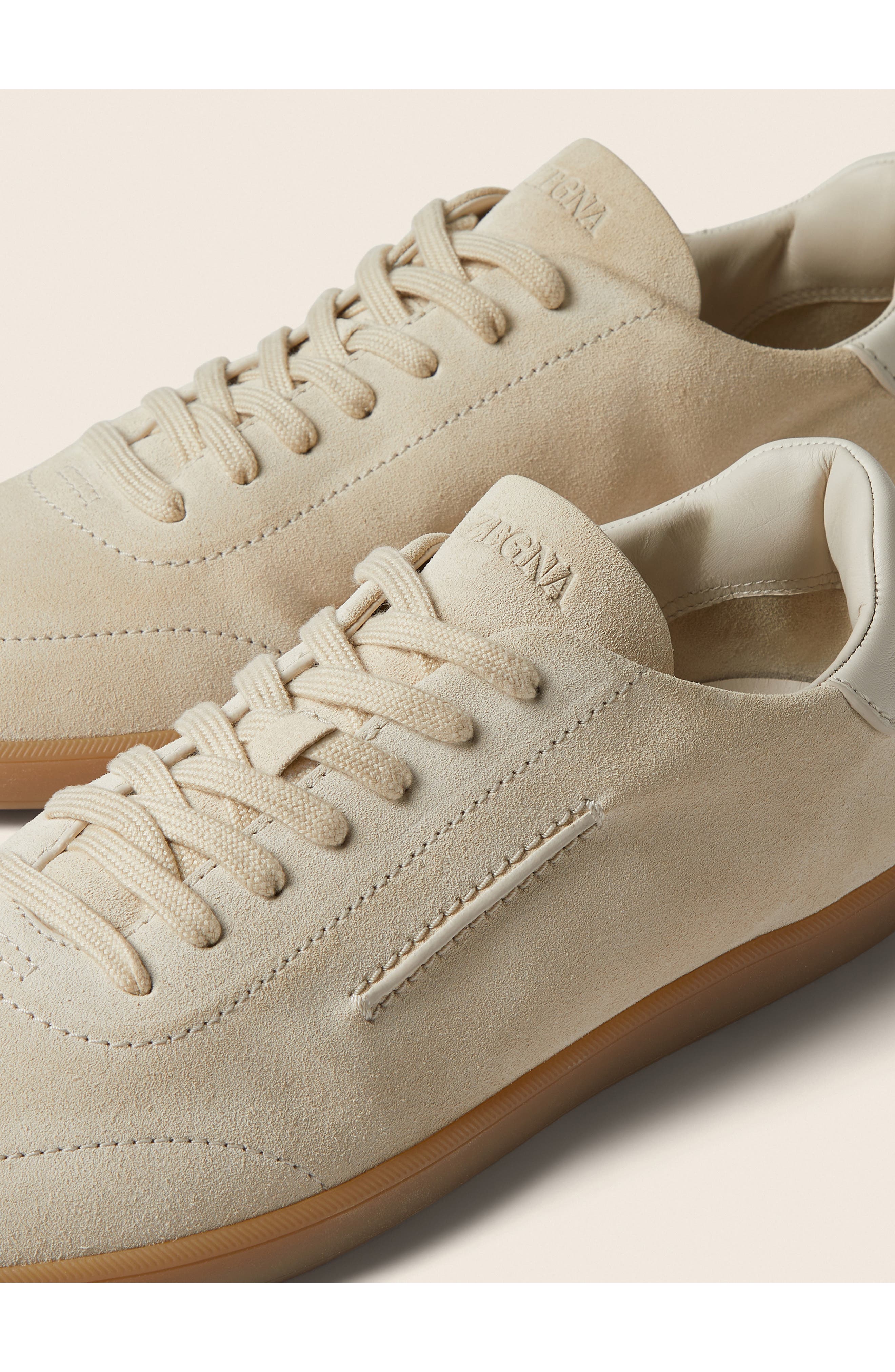 ZEGNA 232 Suede Sneaker, Alternate, color, White