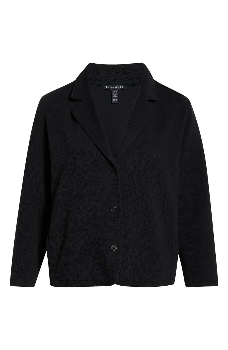 Eileen Fisher Textured Blazer, Alternate, color, Black