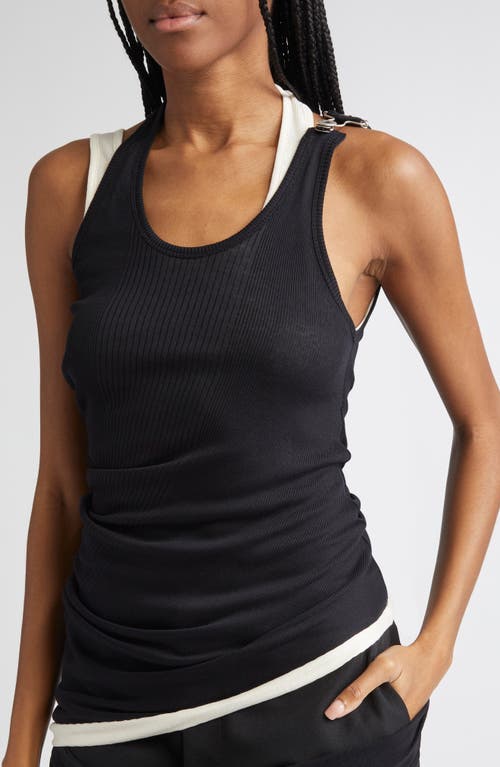 Jean Paul Gaultier Twisted Double Layer Rib Tank