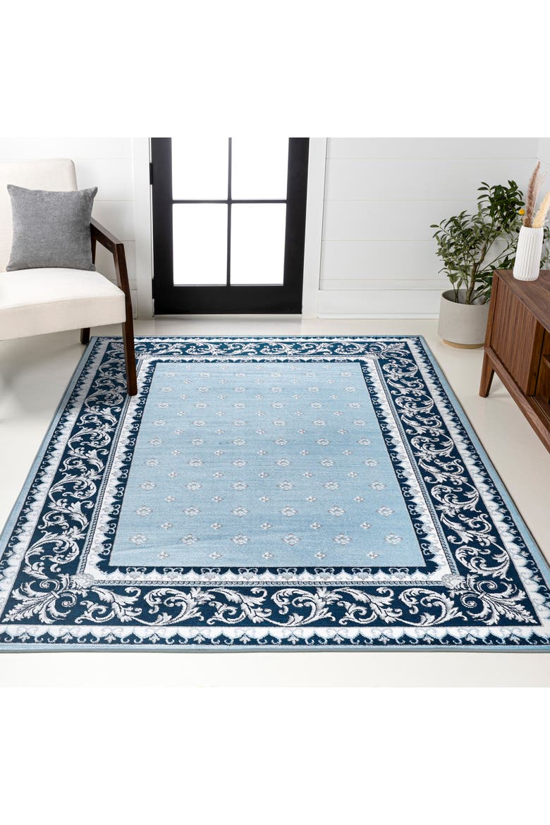 Acanthus French Border Area Rug, Alternate, color, Blue/Navy