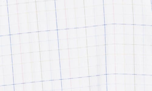 Johnston & Murphy Xc4® Windowpane Print Performance Button-down Shirt In White Multi