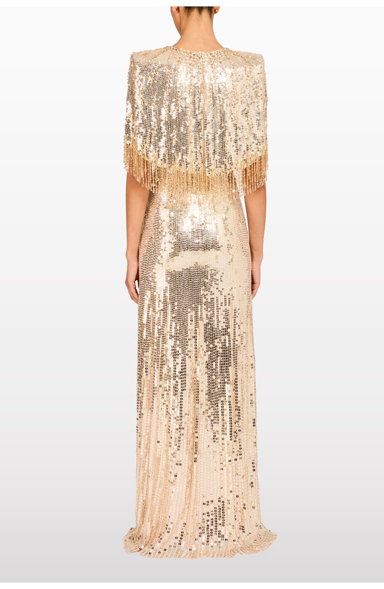 Jenny Packham Blake Sequin-Embellished Maxi Dress, Alternate, color, Sugar