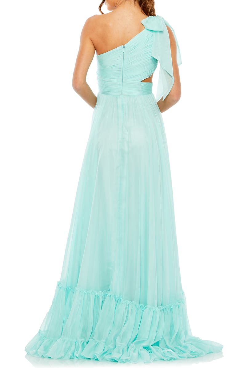 Mac Duggal Ruched Tiered One-Shoulder Gown, Alternate, color, 