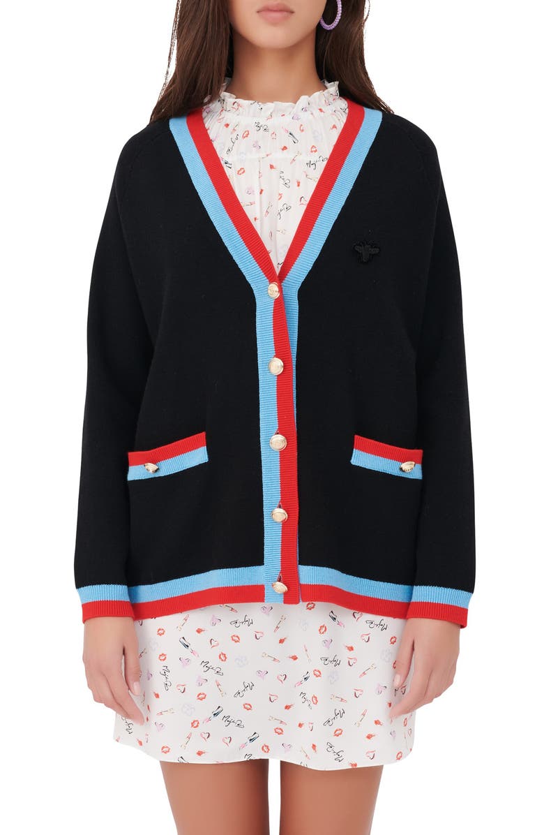 maje Collegiate Cardigan, Main, color,