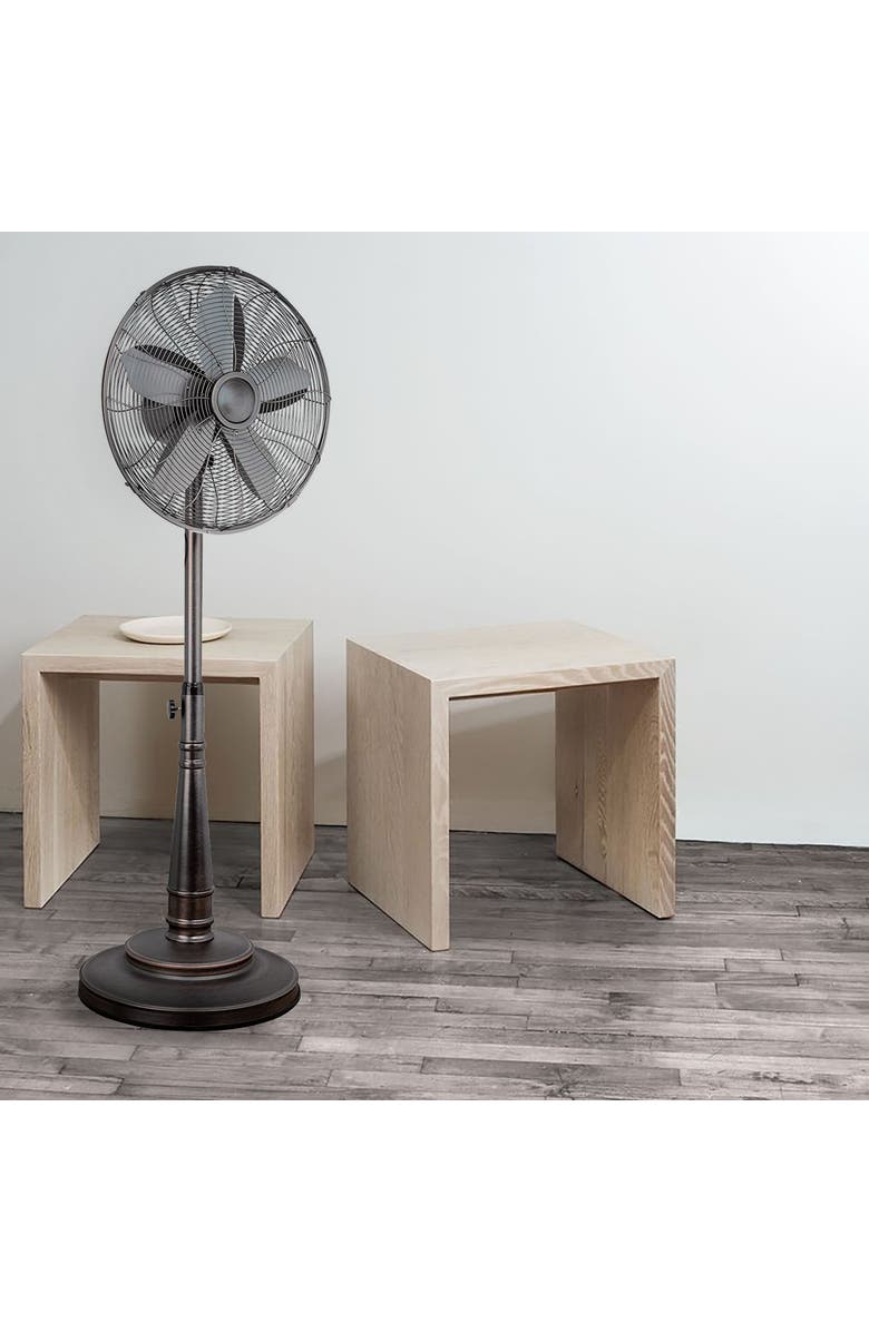 Optimus 16 Inch Retro Oscillating Stand Fan with Oil Rubbed Bronze Finish, Alternate, color, Bronze