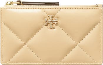 ★Tory Burch★Kira Pave Logo Diamond Zip Around Wallet Kira Diamond Quilt Zip Continental Wallet: Women's Designer