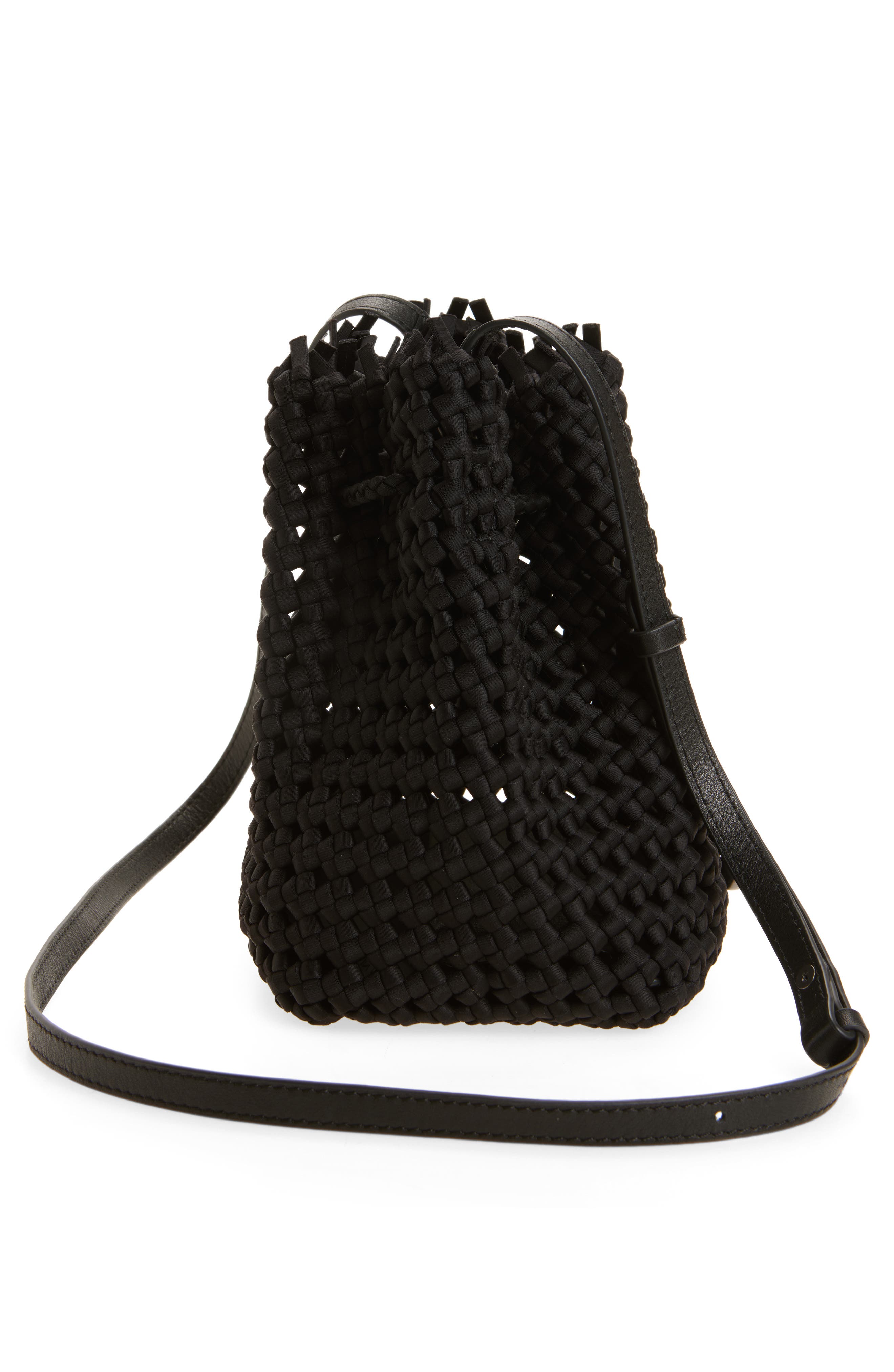 NAGHEDI Medium Mallorca Bucket Bag, Alternate, color, Onyx