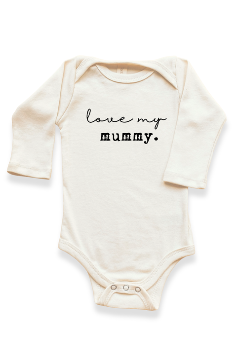 Love My Mummy - Organic Long Sleeve Baby Bodysuit