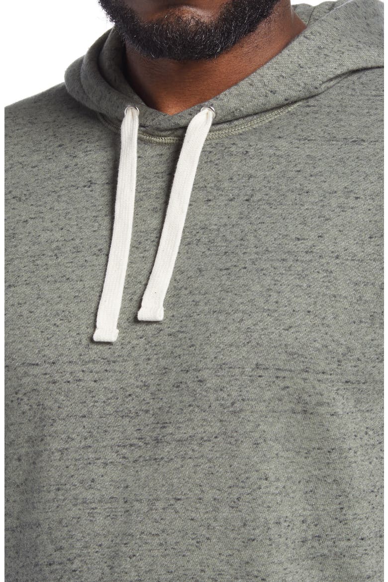 Marled Cotton Blend Pullover Hoodie, Alternate, color, OLIVE GROVE HEATHER