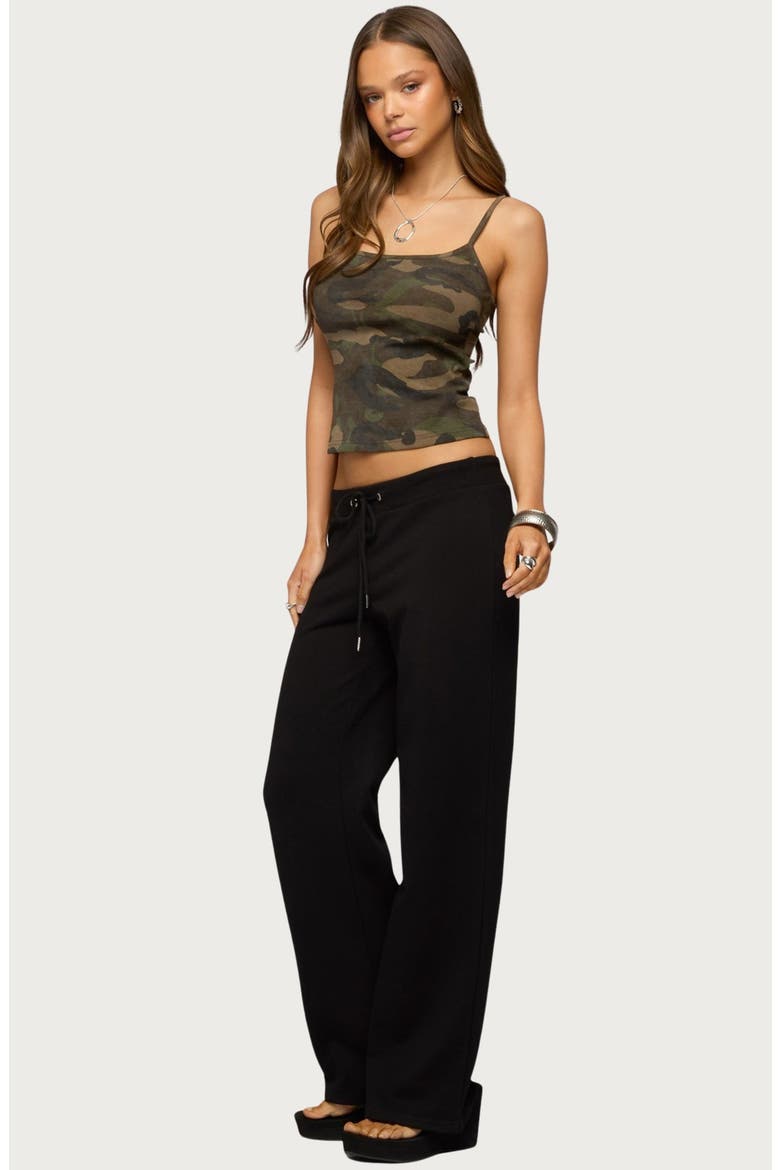 Ciellah Camouflage Print Crop Camisole, Alternate, color, OLIVE