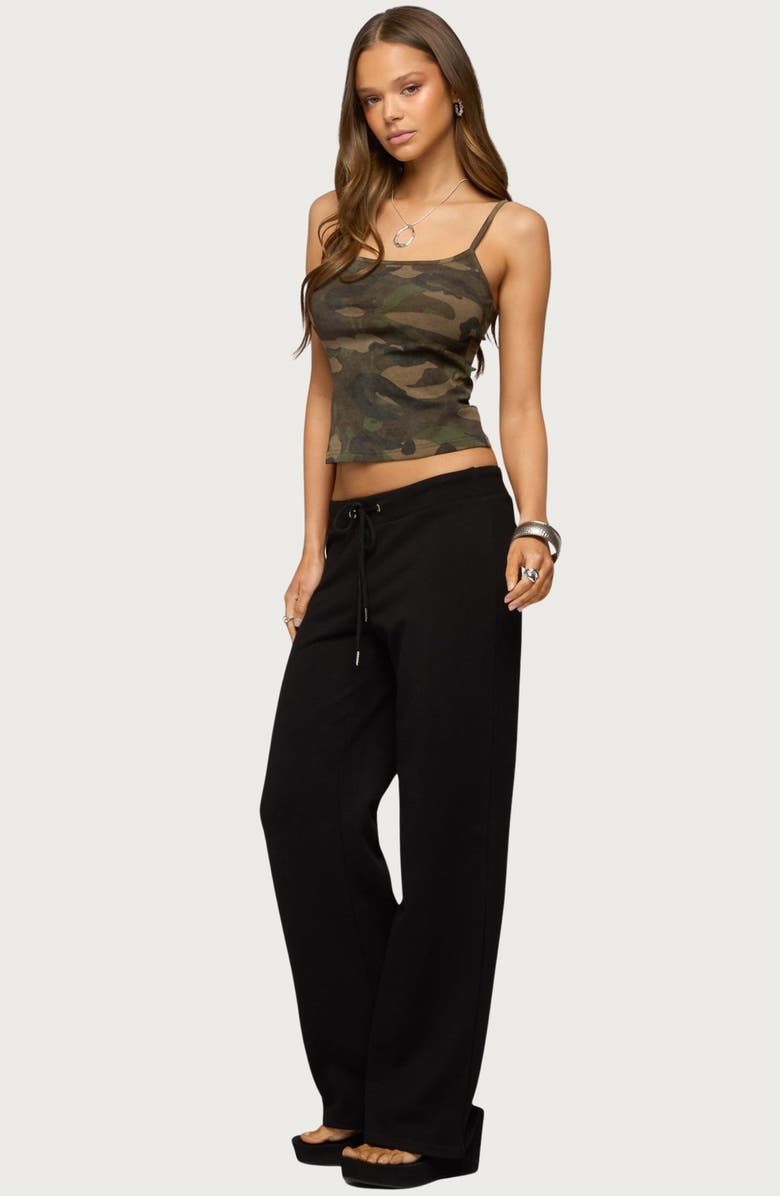 EDIKTED Ciellah Camouflage Print Crop Camisole, Alternate, color, 