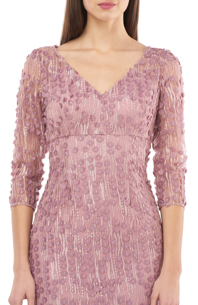 Carmen Marc Valvo Infusion 3D Petal Evening Gown, Alternate, color, 