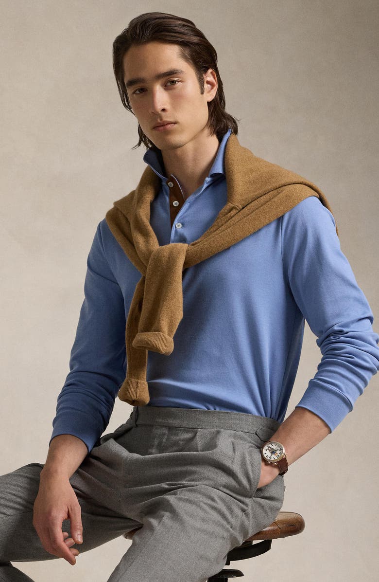 Polo Ralph Lauren Long Sleeve Pima Cotton Polo Shirt, Alternate, color,