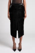 TOM FORD Crocodile Devoré Velvet Skirt