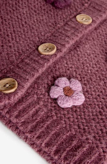 ★CARL YN★ Knit flower charm 3 colors J74341010 Floral Knit Cardigan for Women,Women's Vintage Floral Crop