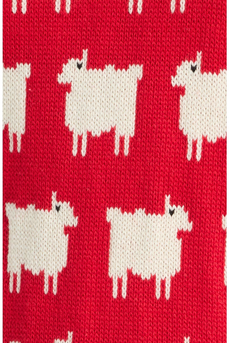 Warm & Wonderful Sheep Cotton Sweater, Alternate, color, DIANA RED