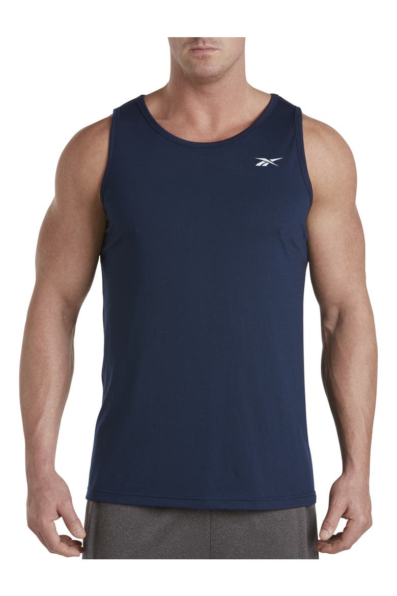 Performance Jersey Tech Tank Top, Main, color, NAVY