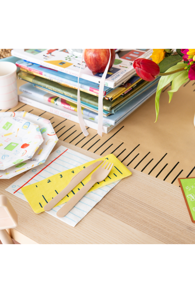 Back to School Notebook Print Large Napkins, Alternate, color, Assorted Pre-Pack