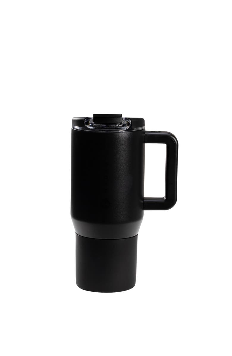 HydroJug Coffee Traveler 20 oz - Leak-Resistant, Ceramic-Lined Insulated Travel Coffee Mug for Hot or Cold Drinks with Flip Lid, Main, color, Black