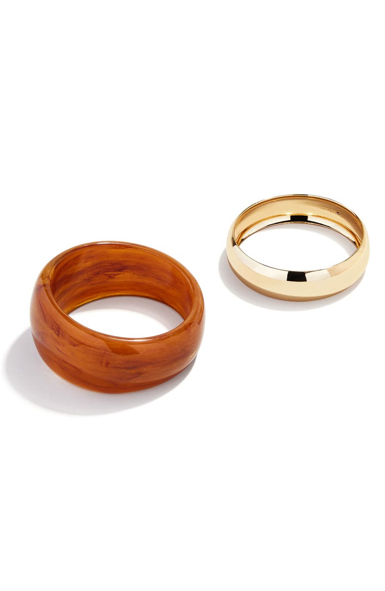 BaubleBar Phoebe Set of 2 Bangles, Alternate, color, Brown