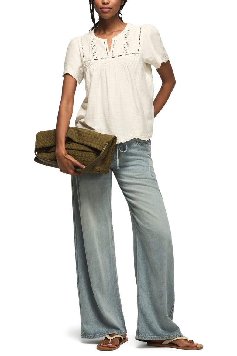 Lace Trim Top, Alternate, color, WHISPER WHITE