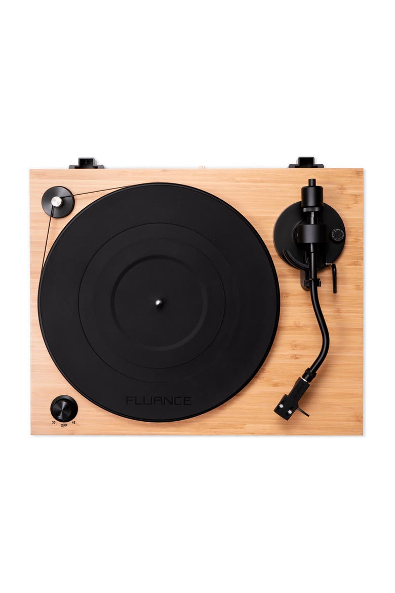 Reference High Fidelity Vinyl Turntable Record Player Ortofon Cartridge, Alternate, color, Bamboo