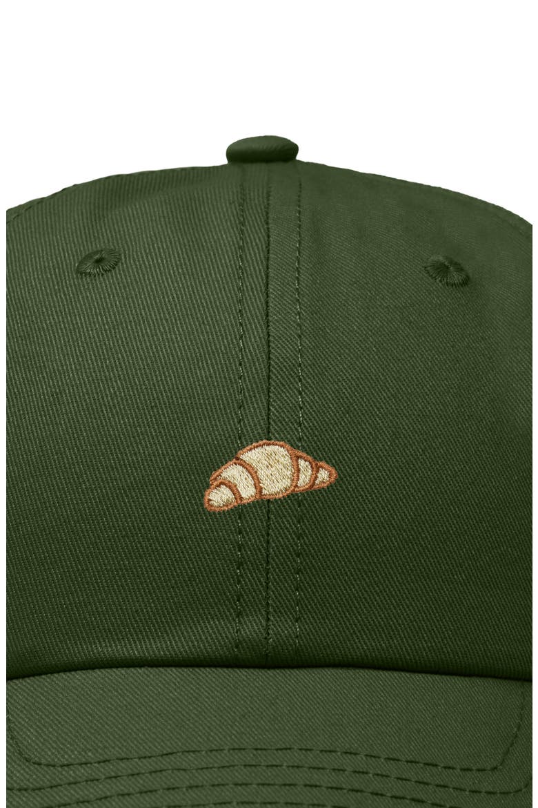 Croissant Dad Cap, Alternate, color, Olive