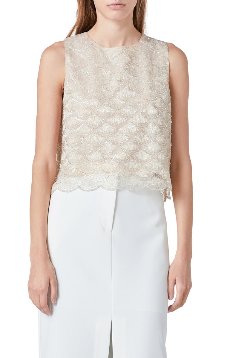 Endless Rose Sequin Sleeveless Top, Main, color,