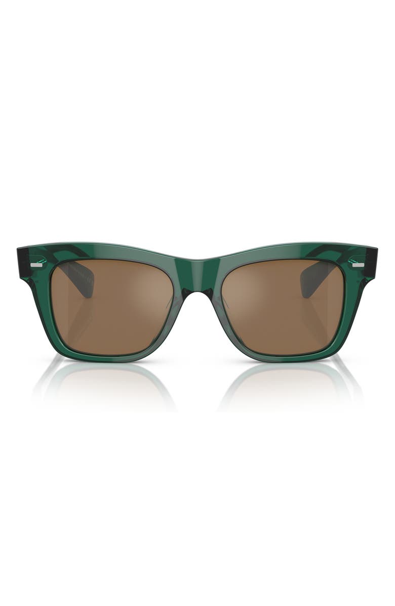 Oliver Peoples Ms. Oliver 51mm Square Sunglasses, Main, color, Teal