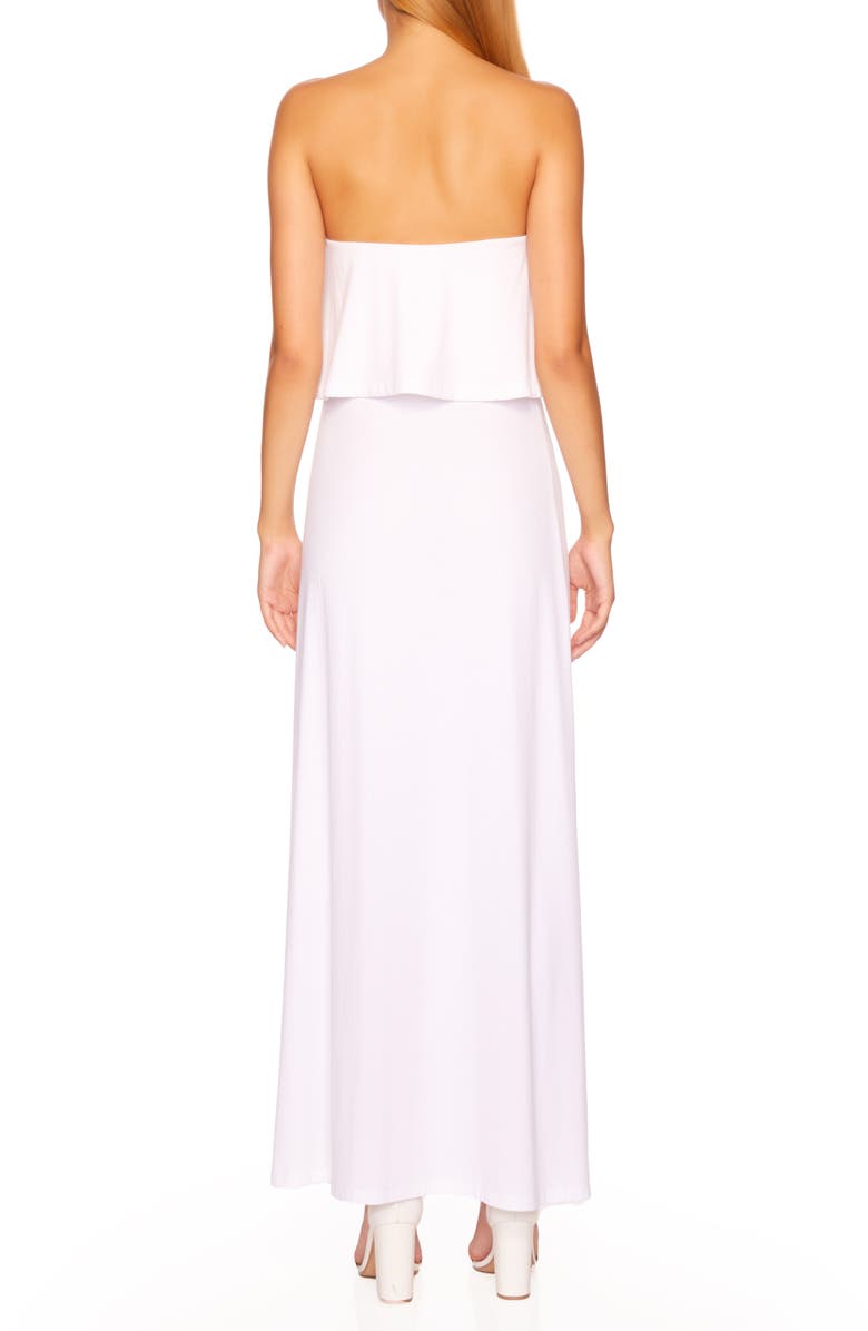 Susana Monaco Strapless Overlay Slit Dress, Alternate, color, 