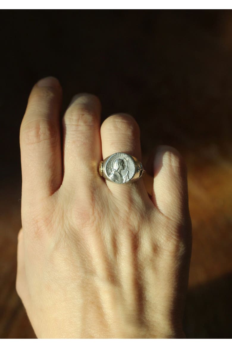 Joan Of Arc Ring, Alternate, color, Sterling Silver with Brass