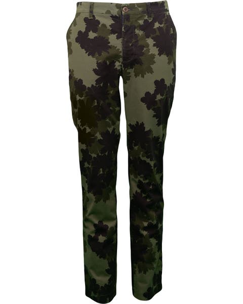 Charles Flat Front Chino Printed Pant