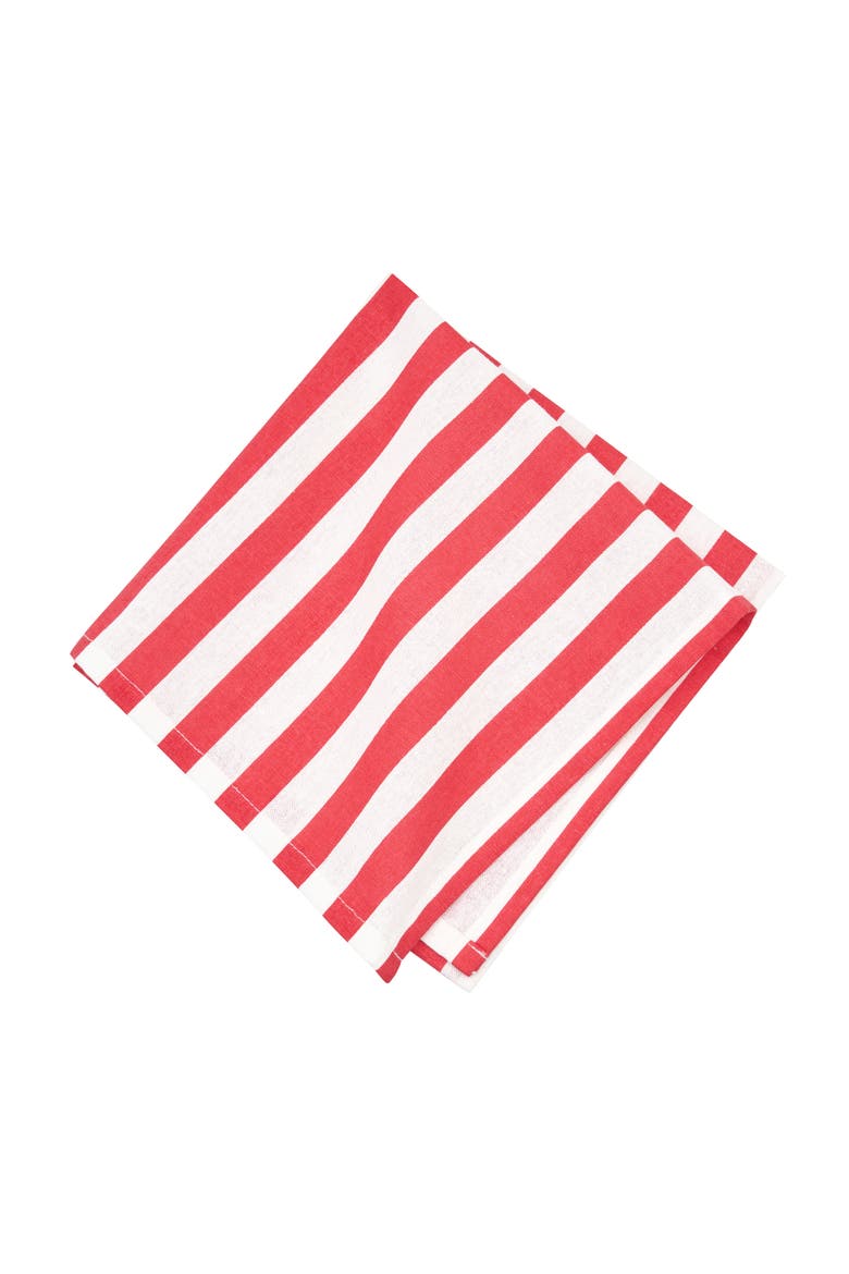 Watermelon Whimsy Cotton Cloth Napkin Machine Washable Set of 6, Alternate, color, White