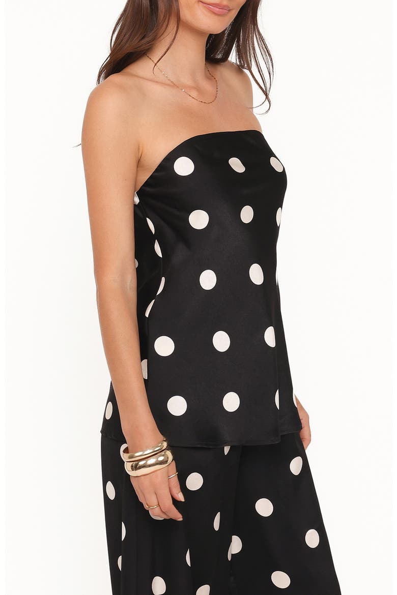 Belinda Strapless Top, Alternate, color, BLACK/ CREAM