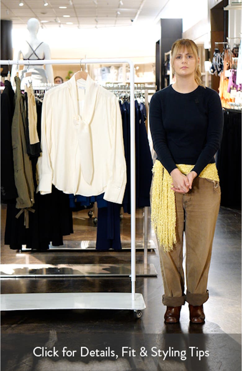 Scarf Neck Button-Up Top, sales video thumbnail