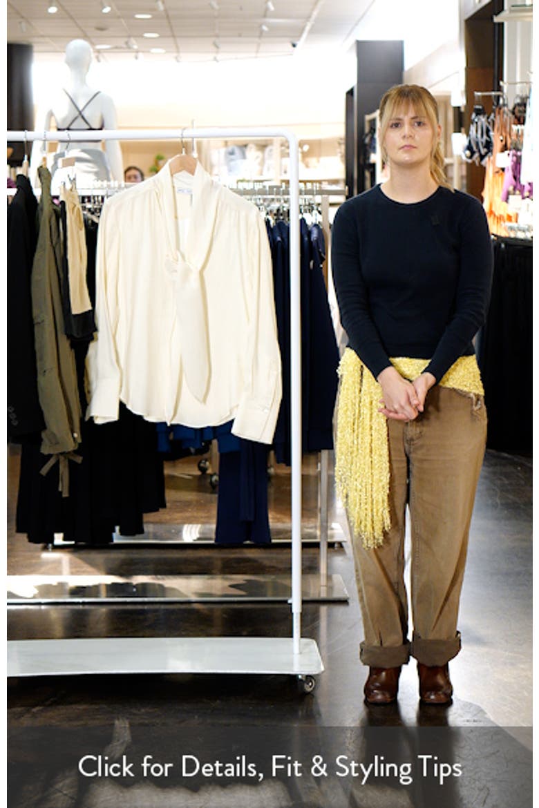 Scarf Neck Button-Up Top video