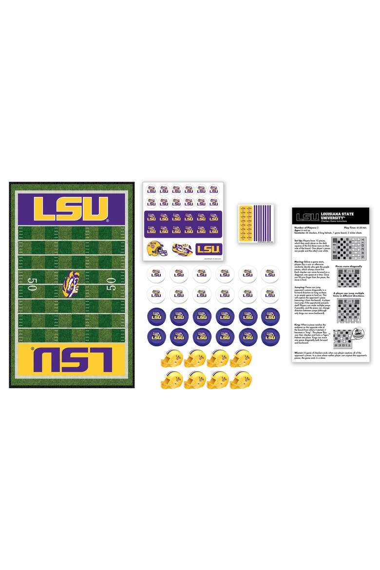 LSU Tigers Checkers Board Game, Alternate, color, Multicolor
