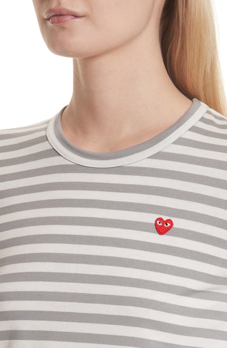 Comme des Garçons PLAY Stripe Long Sleeve T-Shirt, Alternate, color,
