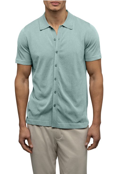 Riviera Cotton Blend Knit Camp Shirt