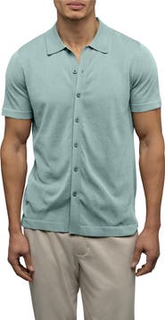 Cuts Riviera Cotton Blend Knit Camp Shirt