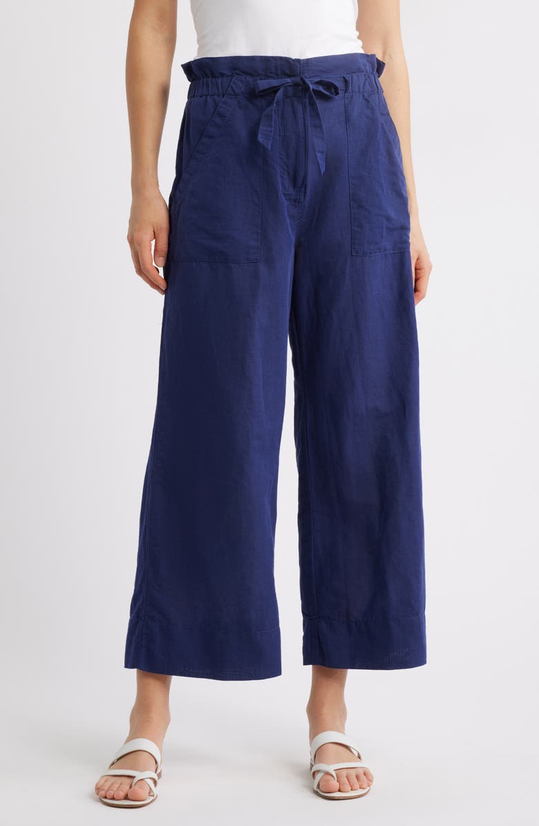 Hatley Linen & Cotton Drawstring Pants, Main, color, 