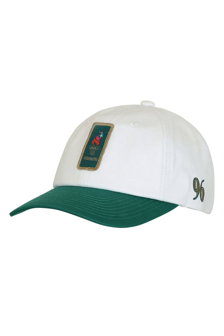 Men's Outerstuff White/Green Atlanta 1996 Summer Olympics Dad Adjustable Hat, Main, color, White