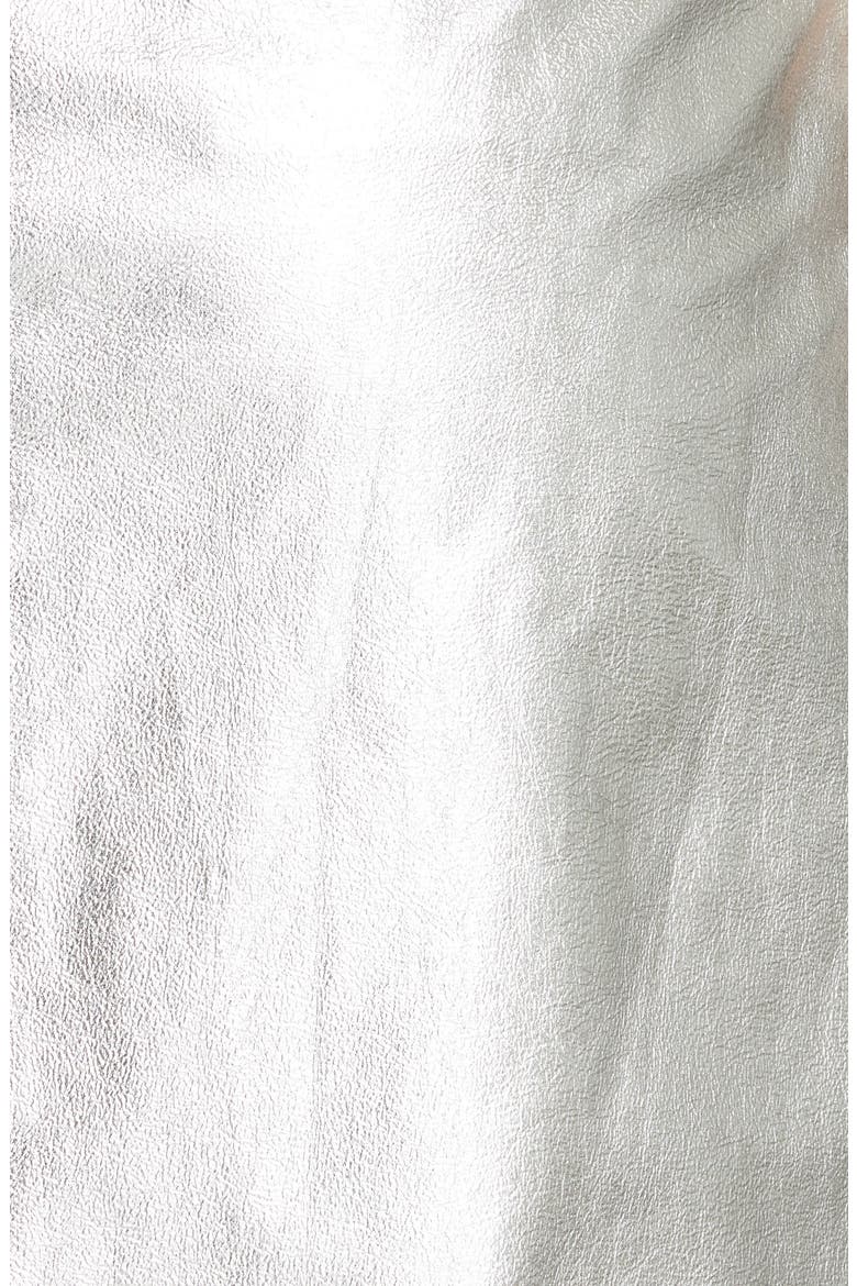 Tech Faux Leather Trouser Skirt, Alternate, color, SILVER