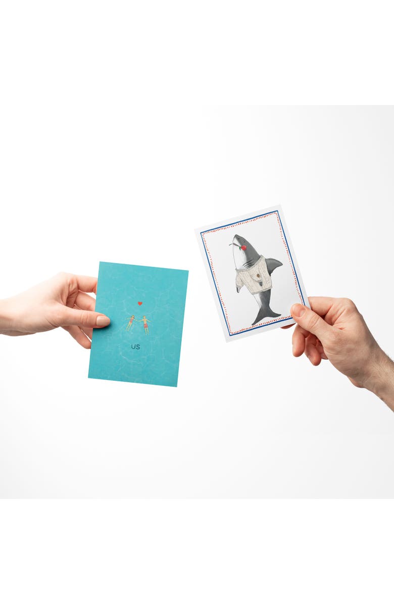 Ramus & Co Love/Valentine's Assorted Greeting Card Pack (3ct) "Us, Sharky Love, LOVE Nautical Flags", Alternate, color, Multi-Pack