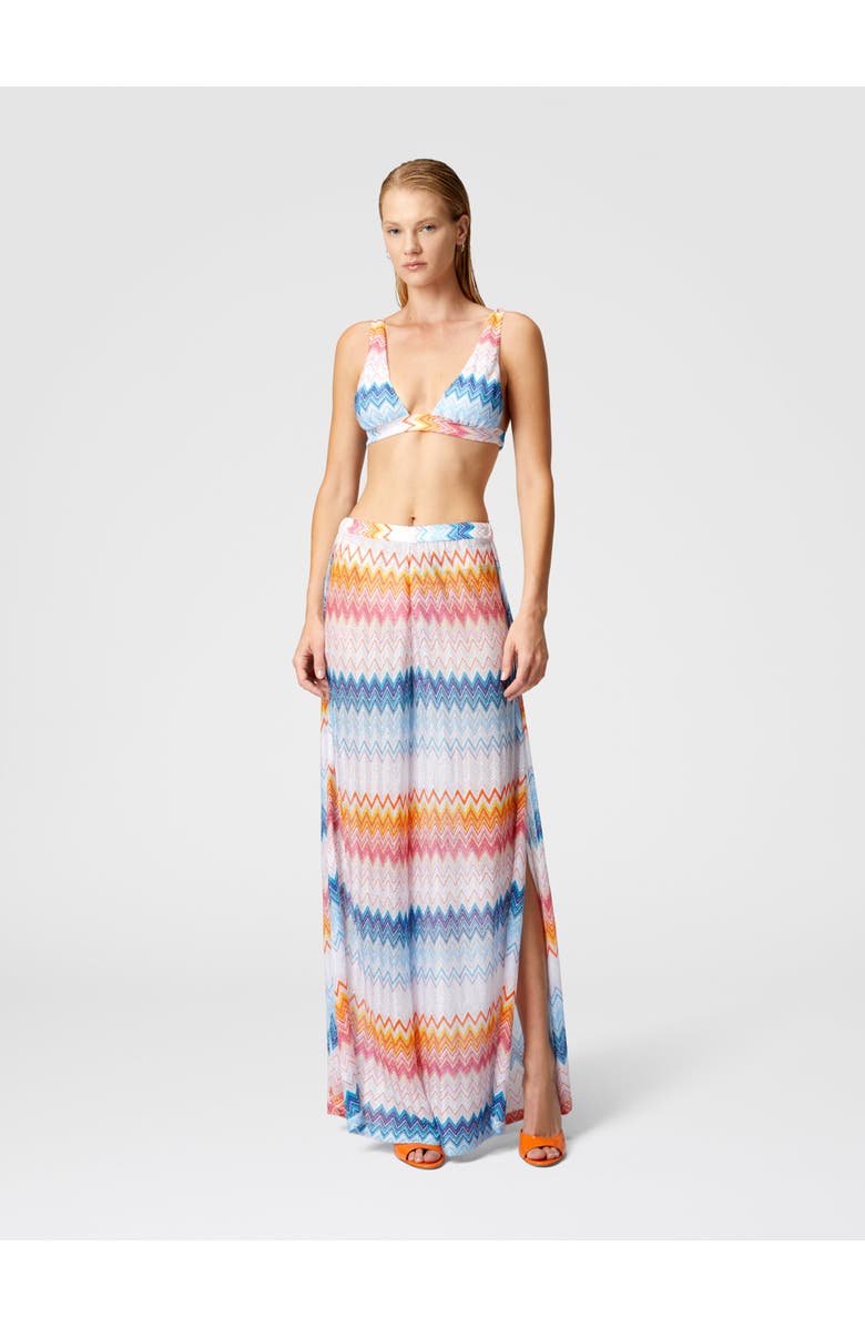 Missoni Classic Trousers In A Viscose Blend Zig Zag Lamé, Alternate, color, Multicoloured