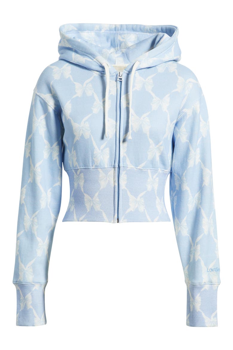 Arienne Ribbon Print Hoodie, Alternate, color, CHILLED BLUE