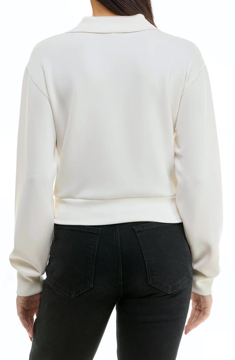 Urban Social Cloud Luxe Half Zip Sweatshirt, Alternate, color, Ivory