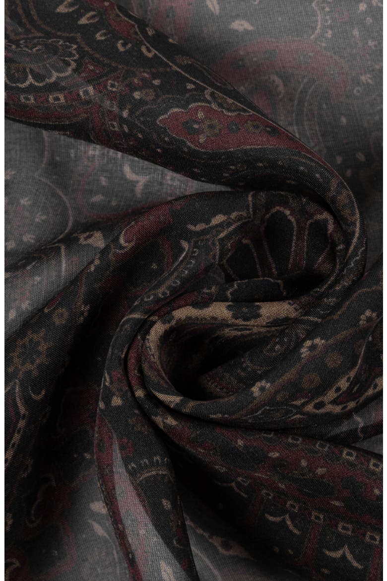 Paisley Silk Square Scarf, Alternate, color, NAVY